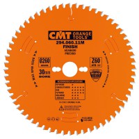 CMT Industrial Fine Cut Saw Blade 260mm dia x 2.5 kerf x 30 bore Z60 15�ATB